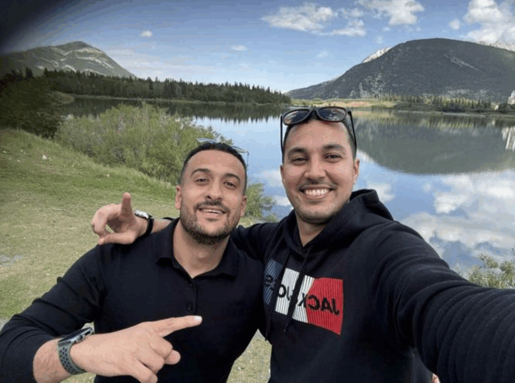 Khaled Elgamal, left, and Hamza Benhilal, who didn’t made it out alive from under the rubble. The Canadian Press/Handout - Khaled Elgamal
