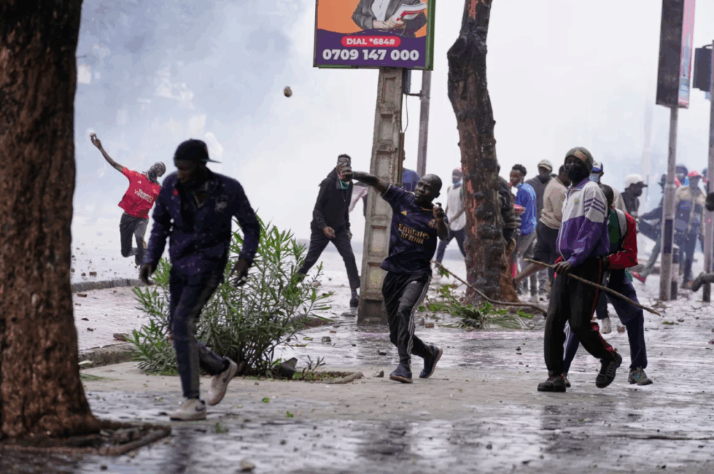 People protested on the first anniversary of deadly anti-tax demonstrations.
