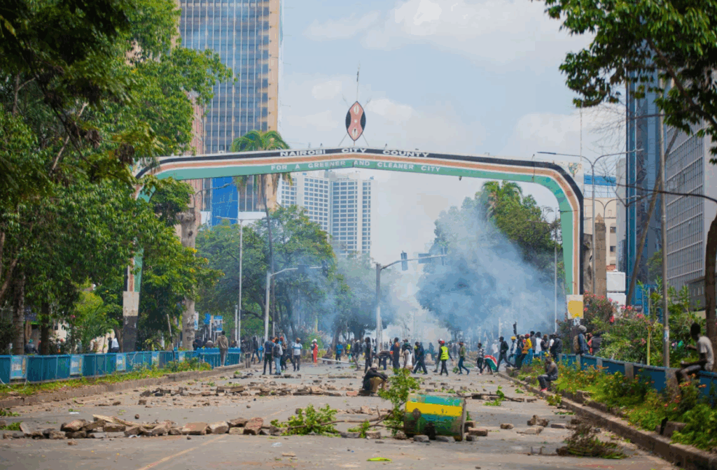 Thousands of people took to Kenya's streets in protest on June 25, including in the capital city. 
