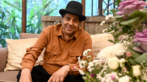 Dharmendra Kewal Krishan Deol is seen at his Mumbai home on Dec. 8, 2023. Getty Images